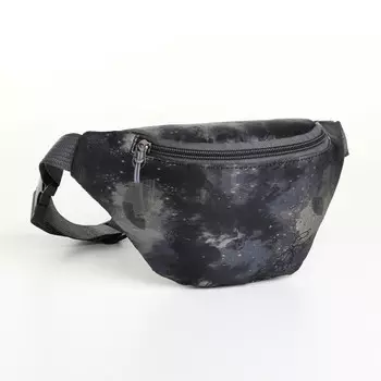 Сумка поясная детская на молнии, цвет черный