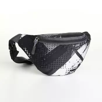 Сумка поясная детская на молнии, цвет черный