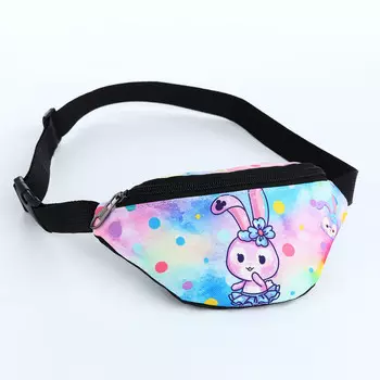 Сумка поясная детская на молнии, цвет разноцветный