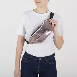 Сумка поясная, отдел на молнии, цвет пудра