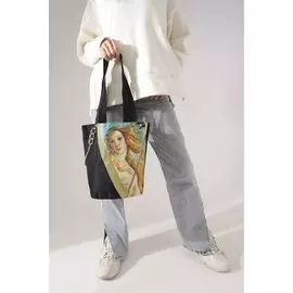 Сумка-шопер ева без молнии с подкладкой, цвет черный