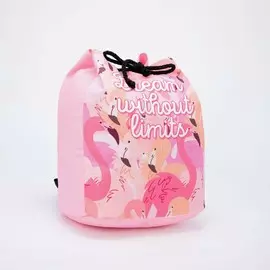 Сумка - рюкзак emotions на шнуре, без подкладки, изумруд