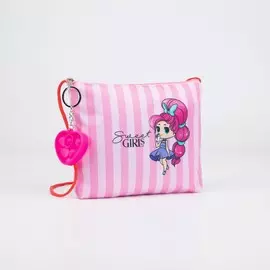 Сумка с брелоком поп-ит, отдел на молнии, с подкладом, длинный шнурок, цвет розовый, sweet