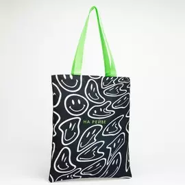 Шопер на рейве без молнии, без подклада, цвет черный