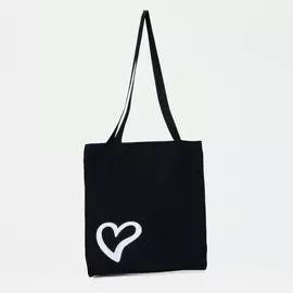 Сумка-шопер без молнии, без подклада, цвет чёрный