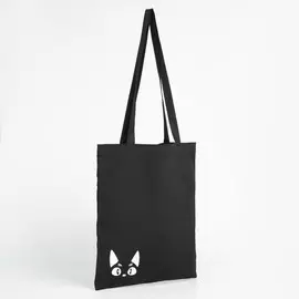 Сумка-шопер без молнии, без подкладки, цвет чёрный