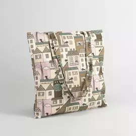 Сумка-шопер без застёжки, цвет бежевый