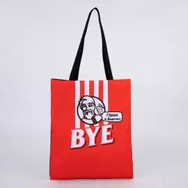 Сумка шопер bye, 35 х 0,5 х 40, отд без молнии, без подклада, красная