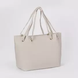 Сумка-шопер, отдел на молнии, цвет светло-серый