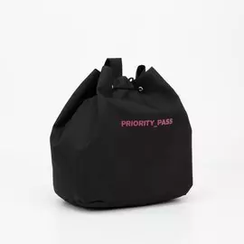 Сумка-шоппер priority pass, 29х15х32 см, отдел на шнуре, без покдладки, цвет чёрный