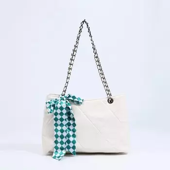 Сумка-шопер женская на молнии, размер 29820 см, белая