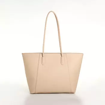 Сумка женская на молнии, цвет бежевый