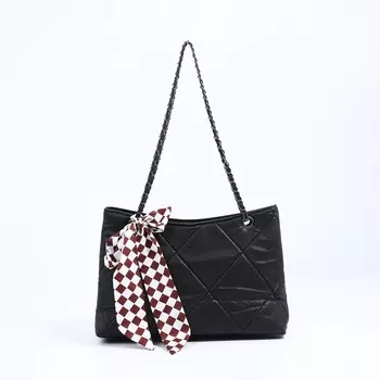 Сумка-шопер женская на молнии, размер 29820 см, черная