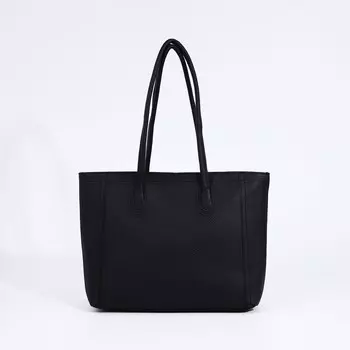 Сумка-шопер женская на молнии, цвет черный