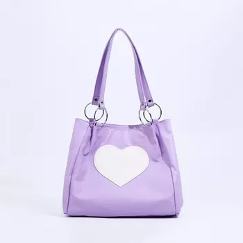 Сумка женская на молнии, цвет фиолетовый