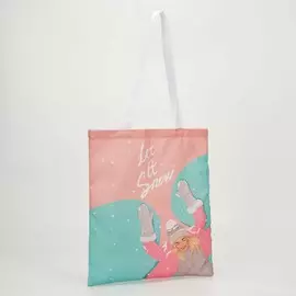 Сумка-шопер девушка без молнии, без подкладки, цвет мятный