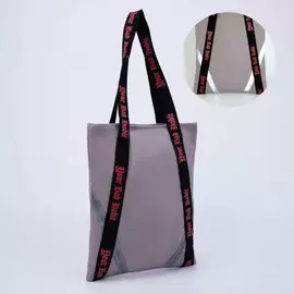 Шопер bad, 35 х 30 см, с подкладом, на кнопке, светло-коричневый