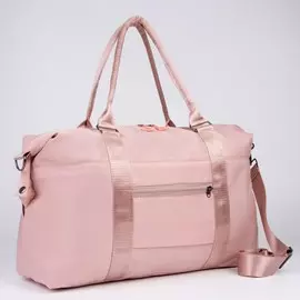 Сумка спортивная на молнии, 4 наружных кармана, цвет розовый