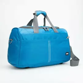 Сумка спортивная, отдел на молнии, 3 наружных кармана, длинный ремень, цвет голубой