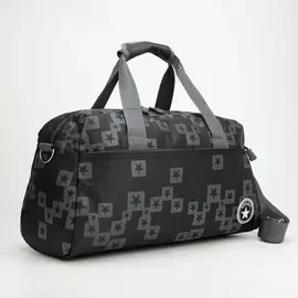 Сумка спортивная, отдел на молнии, 3 наружных кармана, длинный ремень, цвет серый