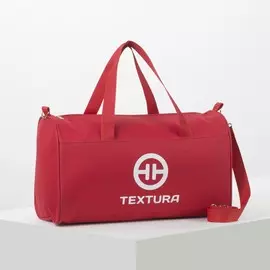 Сумка спортивная на молнии, без подкладки, цвет красный