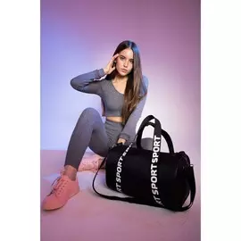 Сумка спортивная sport, на молнии, черная