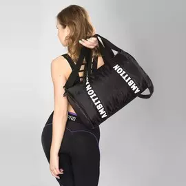 Сумка спортивная ambition на молнии, цвет чёрный