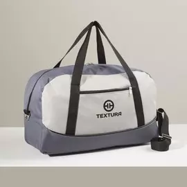 Сумка спортивная на молнии, без подкладки, наружный карман, цвет серый/серый