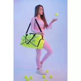 Сумка спортивная sway на молнии, отдел из пвх, отдел для обуви, наружный карман, цвет лимон