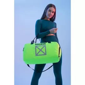 Сумка спортивная toxic на молнии, отдел из пвх, отдел для обуви, наружный карман, цвет лимон