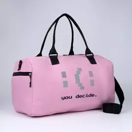 Сумка женская спортивная you decide на молнии, отдел из пвх, отдел для обуви, наружный карман, цвет сиреневый