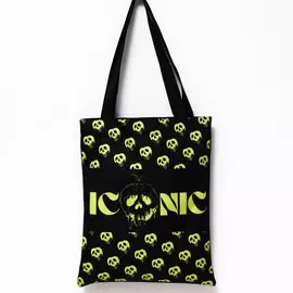 Сумка текстильная iconik, 31140.5 см, отдел без молнии, без подклада, черная