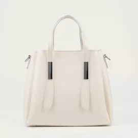 Сумка-тоут на молнии, цвет белый