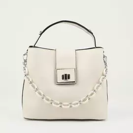 Сумка-тоут на молнии, цвет бежевый