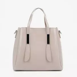 Сумка-тоут на молнии, цвет бежевый