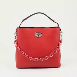 Сумка-тоут на молнии, цвет красный