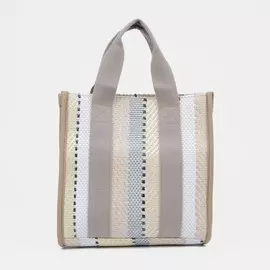 Сумка-тоут на молнии, цвет серый