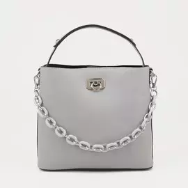 Сумка-тоут на молнии, цвет серый