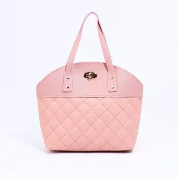 Сумка женская на застежке, цвет розовый