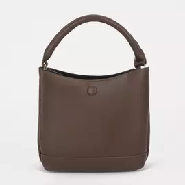 Сумка-тоут, отдел на молнии, 2 отдела на магнитах, длинный ремень, цвет коричневый