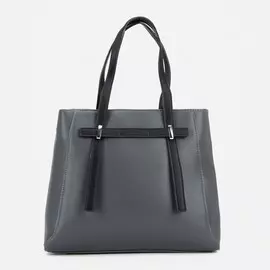 Сумка-тоут, отдел на молнии, наружный карман, цвет серый