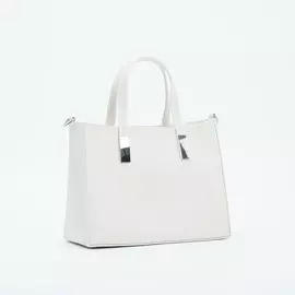 Сумка-тоут на молнии, цвет бежевый