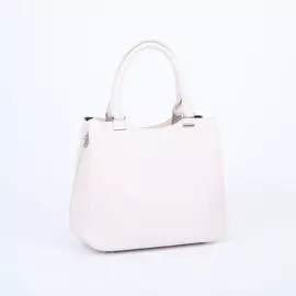 Сумка-тоут, отдел на молнии, наружный карман, длинный ремень, цвет светло-розовый