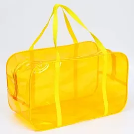 Сумка в роддом, размер 30х50х25 см, цветной пвх, цвет прозрачный/желтый, mum&baby