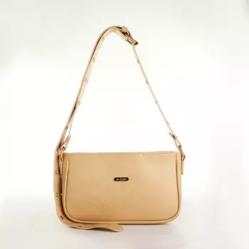 Сумка женская на молнии, цвет бежевый