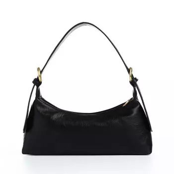 Сумка женская багет на молнии, цвет черный