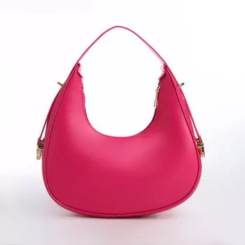 Сумка женская на молнии, цвет розовый