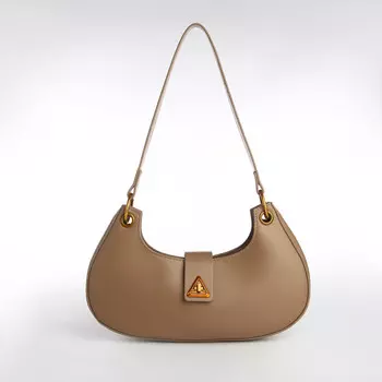 Сумка женская на молнии textura, средний размер, цвет светло-коричневый