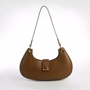 Сумка женская на молнии textura, средний размер, цвет коричневый