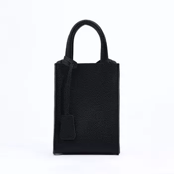 Сумка женская на молнии textura, маленький размер, цвет черный